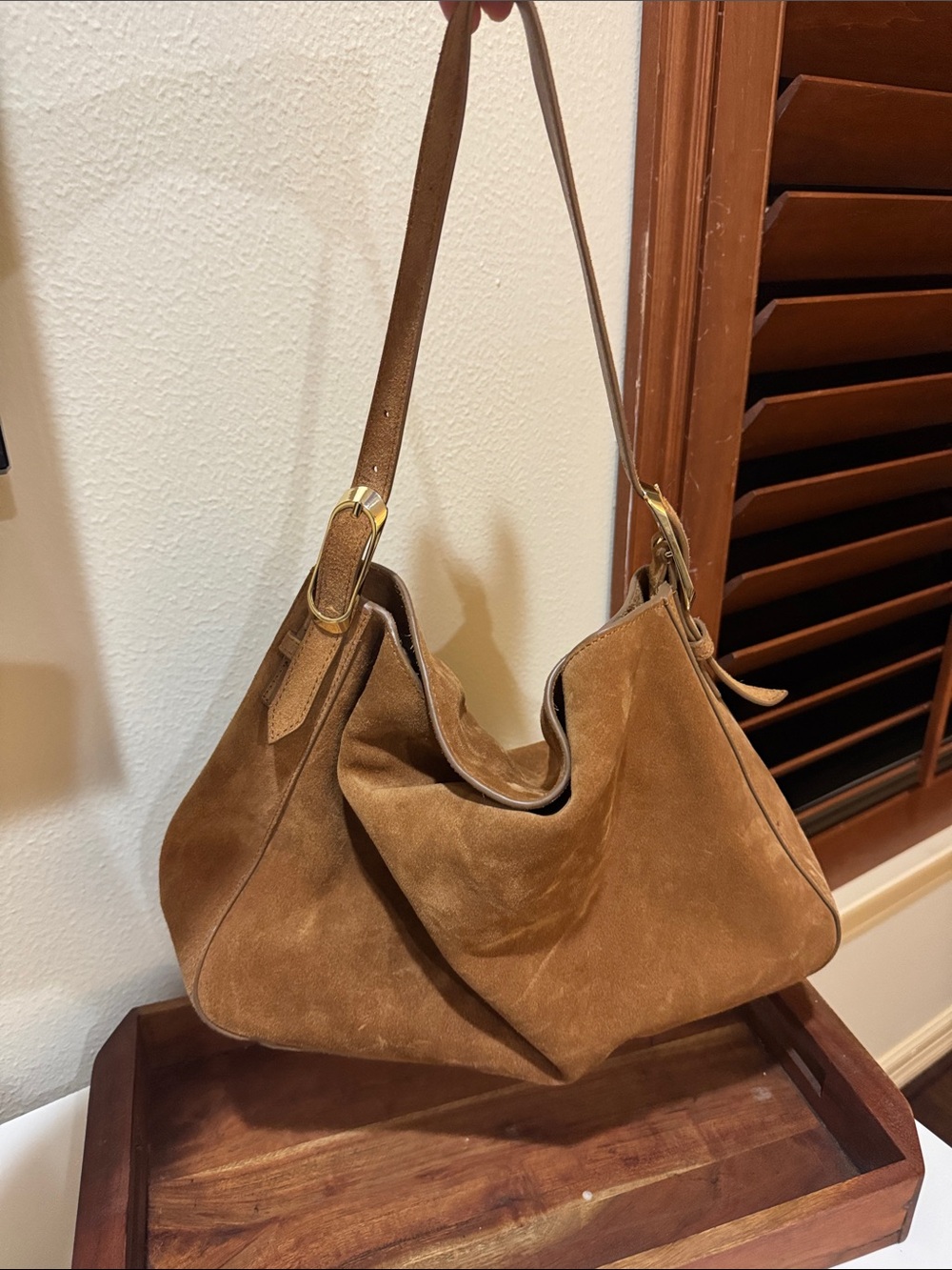 J. Crew Brown Suede Hobo Shoulder Bag